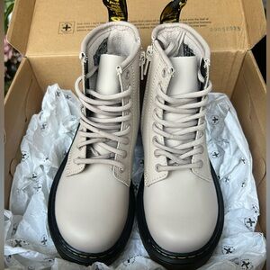 Kids Doc Martens 1460 J Vintage Taupe Boots
